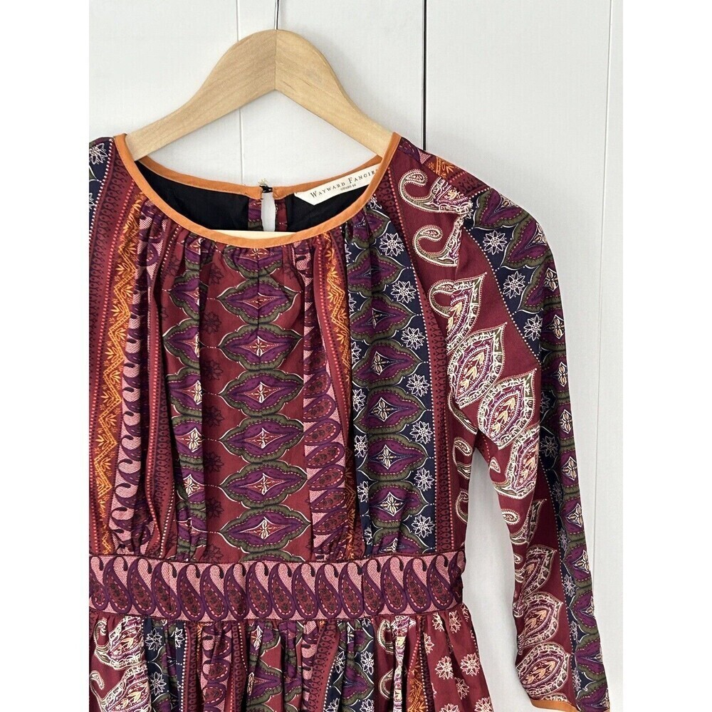 Wayward Fancies eShakti Dress Size 6 Whimsigoth Fairy Core Paisly Floral Print - Picture 2 of 6